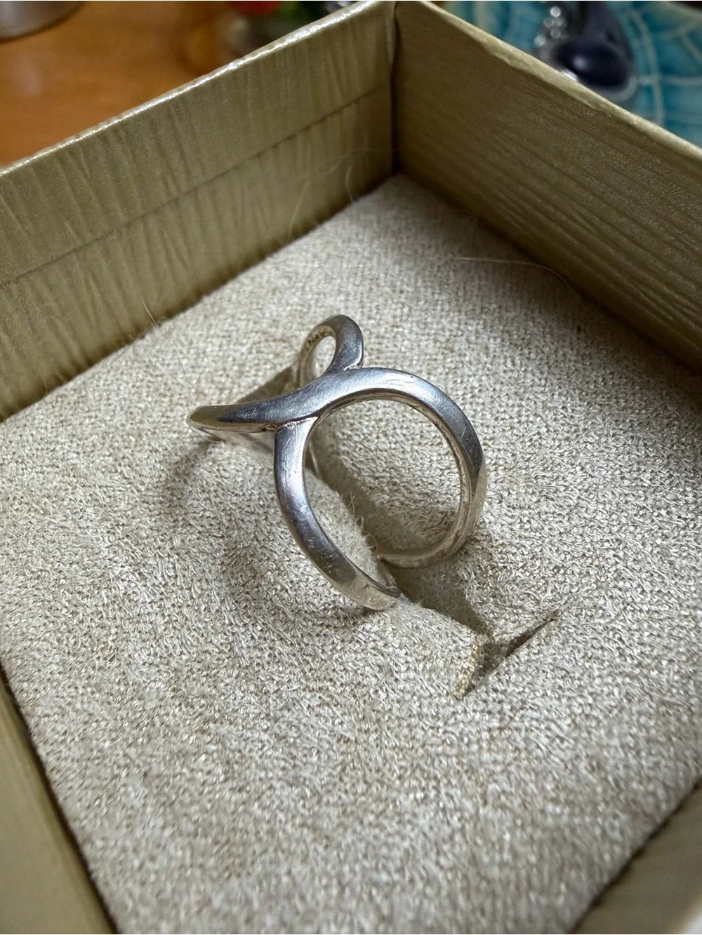 Minimalist Ring Sz 6 925 Sterling Silver Infinity Crossover Ring